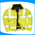 Amarelo jaquetas de inverno de segurança oi vis jaqueta para ciclismo, moto etc etc